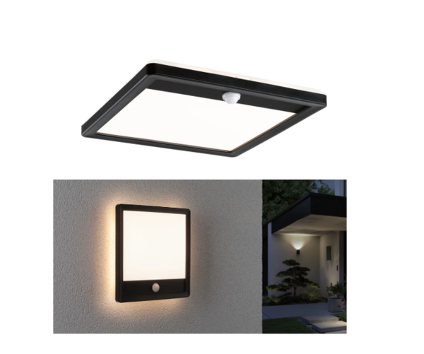 Paulman 946.65 LED ven. Lamina poh. čid. IP44 čver. 250x250mm 3000K 14,5W 230V černá 1