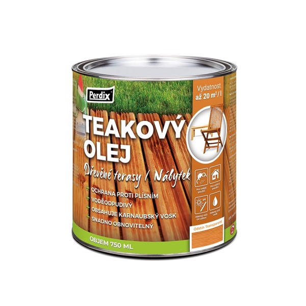 Teakový olej  tranparentní 750ml 1