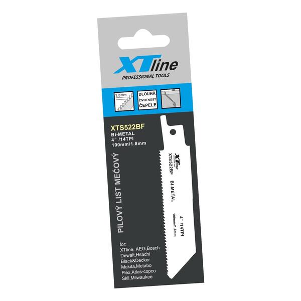 Plátky pilové mečové  Bimetal 100x19x0,9mm, 14pi/1bal/5ks XTLINE XTS522BF 1