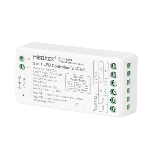 FUT035S+ LED přijímač 2v1 pro Jednobarevné/CCT pásky MiBoxer 1