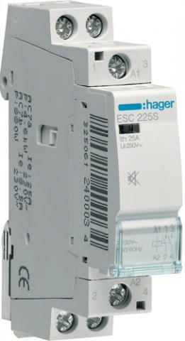 Hager ESC225S Stykač se sníž. hlučností 25A, 2S, 230V AC 1