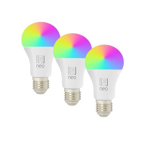 Immax 07712C NEO LITE sada 3x Smart LED E27 9W RGB+CCT 1