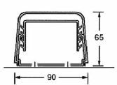 Kanál 90x65 0912BCF-W bílý UV Canalsplit 1