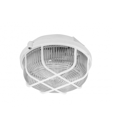 PANLUX SKP-100/B KRUH přisazené stropní a nástěnné kruhové svítidlo 100W bílá, transp. 1