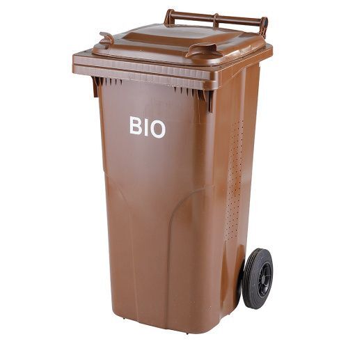 Popelnice na BIO odpad 120L UH hnědá s roštem 1