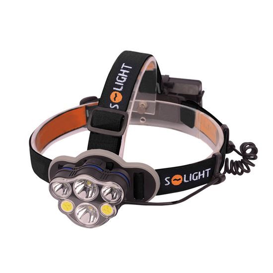 Solight LED čelová nabíjecí svítilna 550, 550lm, Li-Ion WN35 Solight LED čelová nabíjecí svítilna 550, 550lm, Li-Ion WN35 1